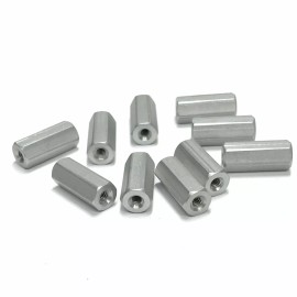 No Brand (PKG of 10) Standoff, 1/4" Hex, F-F, 4-40, 5/8" Length, Aluminum