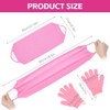 Vicloon Peeling-Rückenschrubber Badehandschuhe-Set, Exfoliating Gloves, Körperpeeling Handschuh, Back Scrubber für