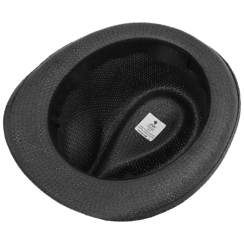 Lipodo Black City Trilby Straw Hat (Paper Straw) Women/Men -