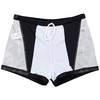 Aquarti Men's Short Striped Swimming Trunks, 16201 Black/Graphite, XL
