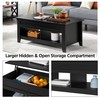 Yaheetech Black Coffee Table, Lift Top Coffee Table with Hidden