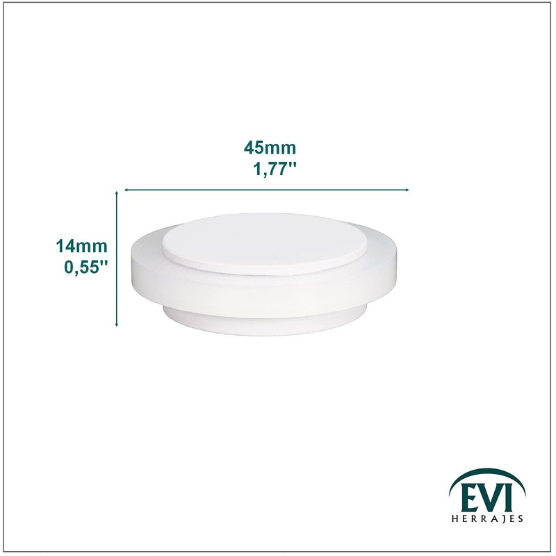 EVI | Adhesive Doorstop | 1,77x0,55 Inch | Natural Silicone