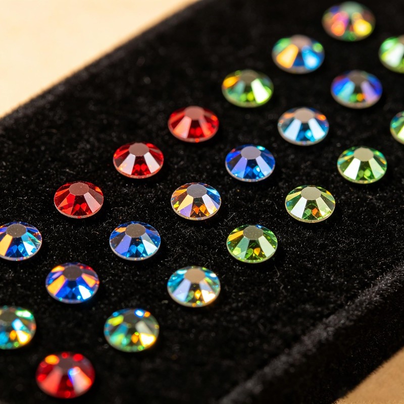 Flatback Rhinestones 10000PCS, 20 Colors 3mm Resin Gems for Nail