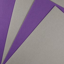 KCS 4 pc of 12" x 18"(30cmx45cm) 14CT Counted Cotton Aida Cloth Cross Stitch Fabric (Pearl Grey+Lavender)