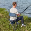 PORTAL Extra Large Quick Folding Tripod Stool with Backrest Fishing