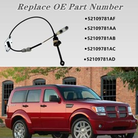Automatic Transmission Shift Control Cable,Gearshift Control Cable Compatible With Jeep Liberty (2006-2012) / Dodge Nitro (2007-2011), Replacement for 52109781AF