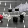 Unxuey Mini Sample Vials 7ml Black Screw Cap Travel Bottles