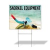 Fastasticdeals Weatherproof Yard Sign Snorkel Equipment Advertising Printing White Lawn