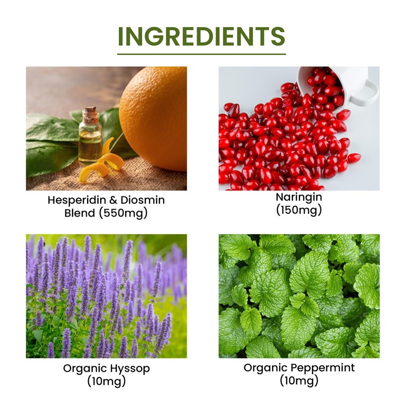 Green Organic Supplements Super Hesperidin with Diosmin, Narangin Hand Made,