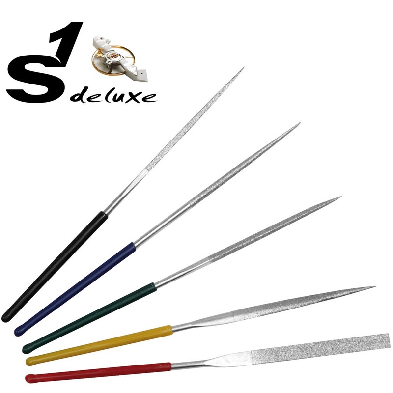 S1 Deluxe 5-Piece Diamond Small Files Set DI-100 Miniature for
