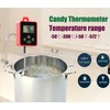 Digital Candy Thermometer with Pot Clip,Alarm Function,10'' Long Probe,Rotatable Display,