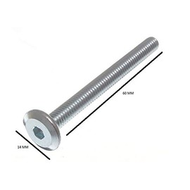 10 x Furniture Bolt M6 x 60MM ZP Long Cot Bed Connecting Screw Allen Head