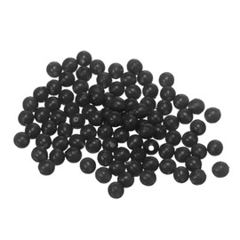 YELARXI Fishing Beads Holographic Hard Plastic Fishing Bait Eggs Lure Rigs Accessories, 3 mm Fit for Saltwater Freshwater - Round (1000 Pack, Black)
