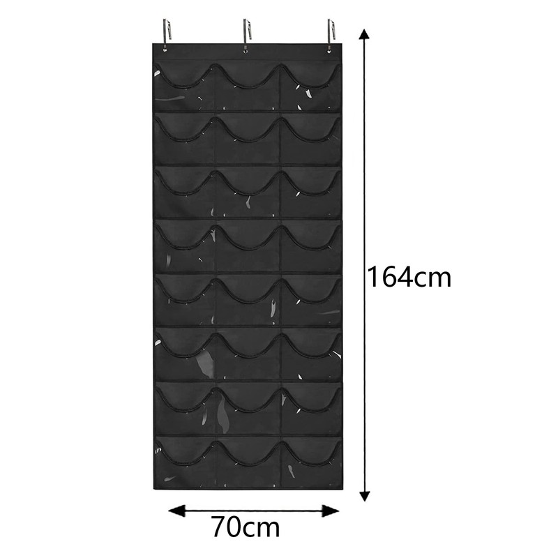 Over-the-Door Hat Organizer for Baseball Caps – 24 Clear Pockets