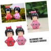 FELTECHELECTR Japanese Kimono Doll Set 6pcs Miniature Traditional Japanese Dolls