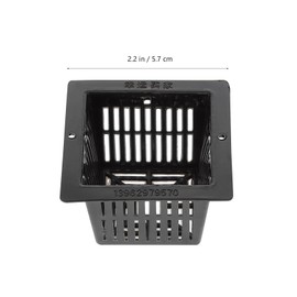 Juego de 10 cestas de plástico para plantas de estanque cuadrado de malla acuática para acuaponics hidropónica, malla ranurada ( )