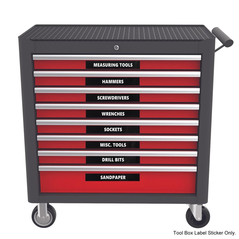 PATIKIL Tool Box Label Sticker, 8 Sheets Machine Organizer Decal