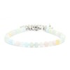 Genuine Gemstone Bracelet with Faceted 4 mm Beads, Adjustable Length,
