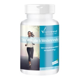 Devil's Claw and Willow Bark Harpagophytum 180 Capsules For 2 Months Vegan Vitamintrend®