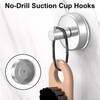HUFEEOH Suction Cup Hooks for Shower, 4 Pack Removable Towel