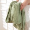 Simple&Opulence Microfiber Throw Blanket Grid Design,130cm x 170cm,Super Soft Fluffy