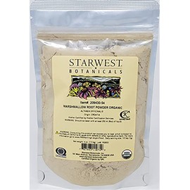 Marshmallow Root Pwd Organic - Althaea officinalis, 4 Oz,(Starwest Botanicals)