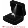GBYAN Velvet Ring Box with LED Light Jewelry Display Gift