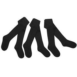 Tick Tock Baby Girls Cotton Rich Plain Tights 3 Pack Black 6-12 months
