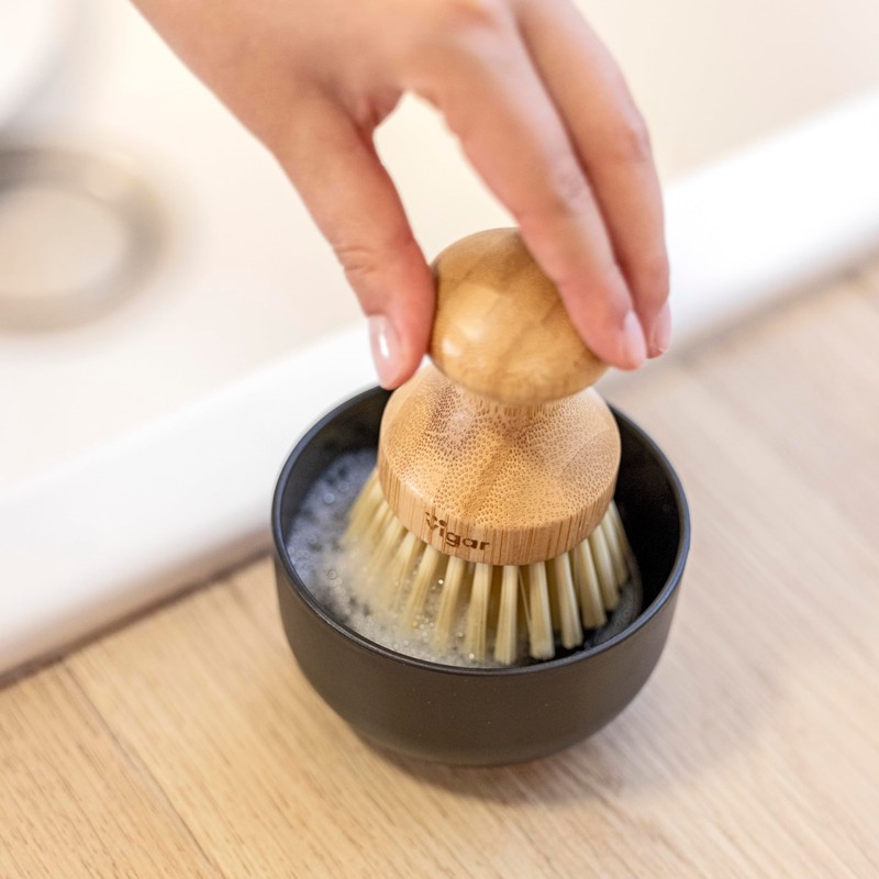 Vigar Vintage Bamboo Palm Brush Set