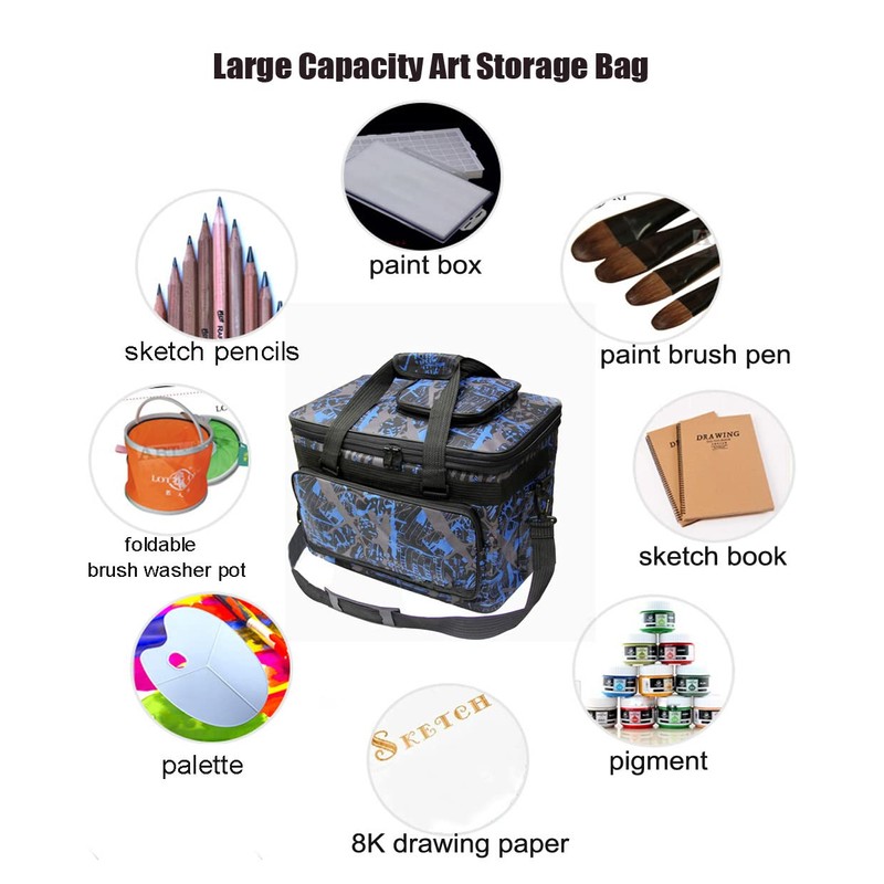 Art Supplies Organizer Bag Craft Tool Storage Tote Arts and