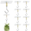 10 Pack Adhesive Ceiling Hooks, Heavy Duty No Drill Outdoor