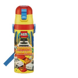 Skater SDC4-A Children's Stainless Steel Water Bottle, Direct Drinking, 16.5 fl oz (470 ml), Tomica 24, Kid-friendly Lightweight Type, Cold Insulated, Boy's Water Bottle, Sports Bottle, Cool, For Kids