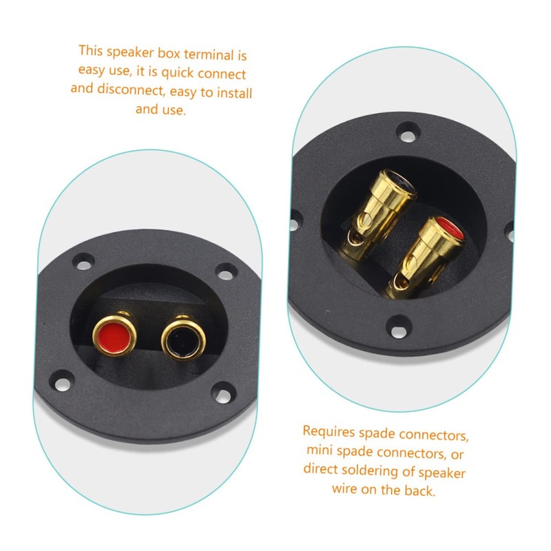 Operitacx 4pcs Round Speaker Terminal Binding Post Connector for Subwoofer