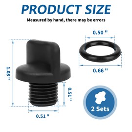 ETZ R0446000 Pool Pump Drain Plug with O-Ring, Pool Pump Parts Filter Drain Plug (2 Pack) for Zodiac Jandy Filter Pumps, Polaris Booster Pump & Water Purification System Accessories