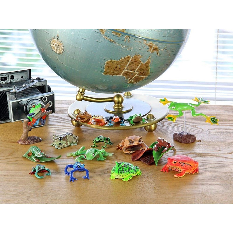 カロラータ 立体図鑑 リアルフィギュアボックス (フロッグ / 16種) カエル 虫 昆虫 (解説書付き)