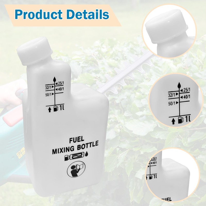 2 Stroke Engines Oil Fuel Mixing Bottle for Lawnmower Brush