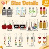 Laffact Teacher Acrylic Earrings for Women, 12 Pairs Back to