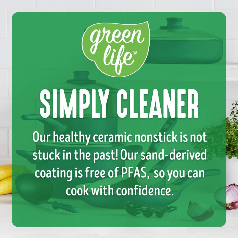 GreenLife Soft Grip Healthy Ceramic Nonstick 12 Piece Cookware Pots
