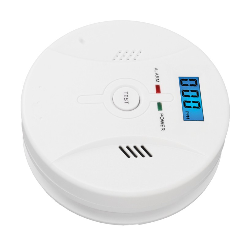 Monoxide Detector Easy Mounting Test Hush Button Dual Sensors Battery