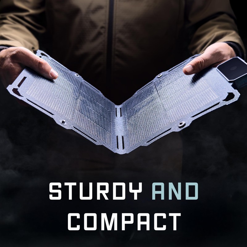 Dark Energy Spectre Folding 8W Solar Panel | Portable Solar
