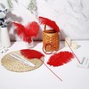 Holmgren Red Ostrich Feathers for Vase - 20pcs Making Kit
