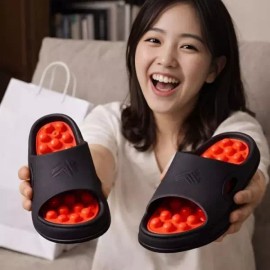 Seldoctor 셀닥터 발마사지 발지압 슬리퍼 SOFT 쿠션 [블랙/270-275] SelDoctor Foot Massage Foot Pressure Slippers SOFT Cushion [Black/270-275]