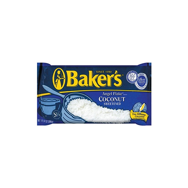 Baker's Angel Flake Sweetened Coconut 14 oz (Pack of 10)