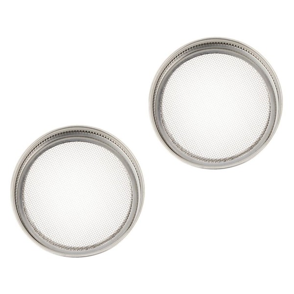 CAXUSD Stainless Steel Sprouting Lids for Wide Mouth Preserving Jars,