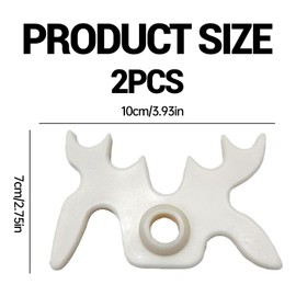 Yueser Billiard Cue Bridge Head, Plastic Billiard Bridge Head Billiard Cue Bridge Holder Billiard Cue Cross Billiard Bridge Head Holder Billiard Cue Accessories (2 Pieces) (White)