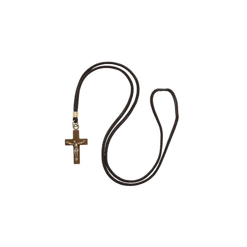 Intercession Cross Necklace, Walnut