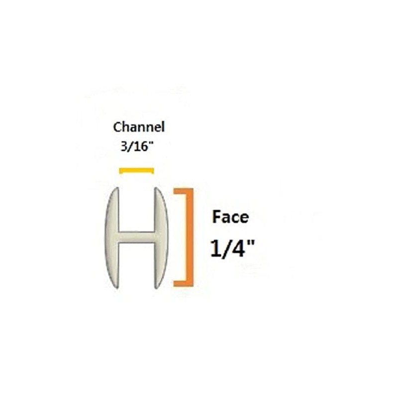 1/4" Round H Lead Came (6ft) - Stained Glass Lead