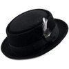 Men's Crush-able Wool Felt Porkpie Pork Pie Fedora Hats with