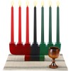 Zubebe 10 Pcs Kwanzaa Kinara Set 3 Red 3 Green