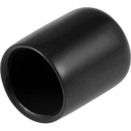 5pcs Rubber End Caps 35mm Inner Diameter Terminal Protection Caps Screw Protectors Vinyl Round End Cap Covers Screw Protectors for Furniture Pipe - Black (35MM)